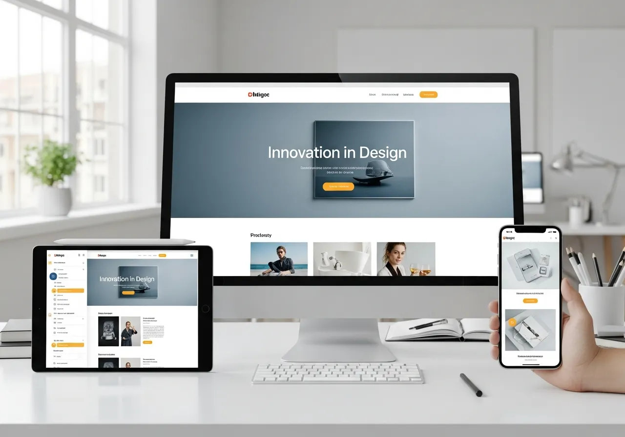 Modern website design showcase