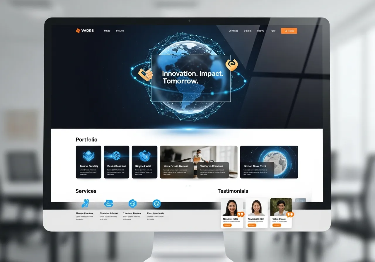 Professional website template with advanced features